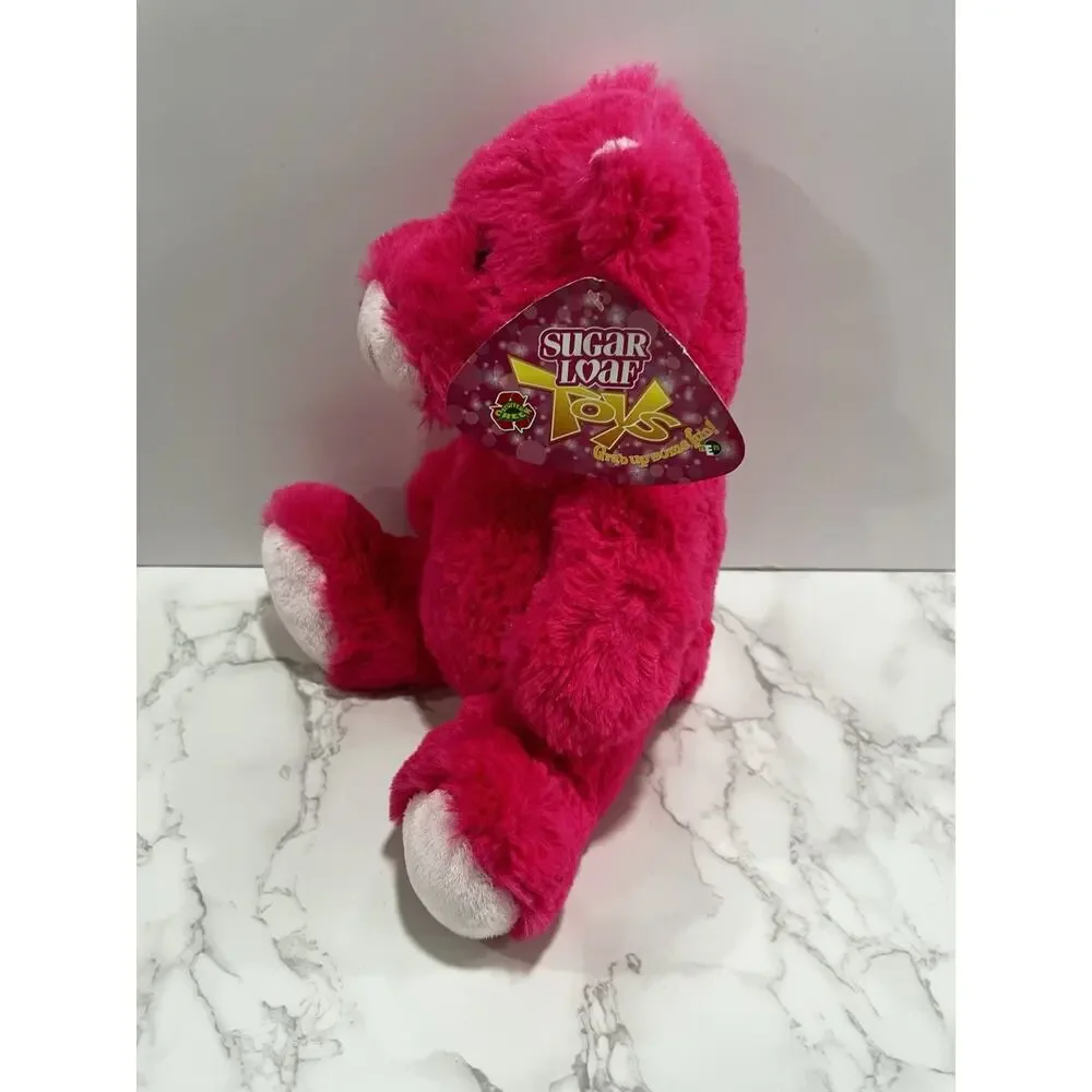 Sugar Loaf Toys Neon Pink Pig Plush 12” Stuffed Animal 2016 NWT
